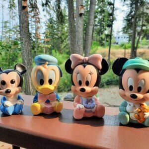 Vintage Disney Arco 1984 Set of 4 Bath Toys